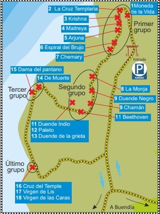 Plano de la Ruta de las Caras de Buendía