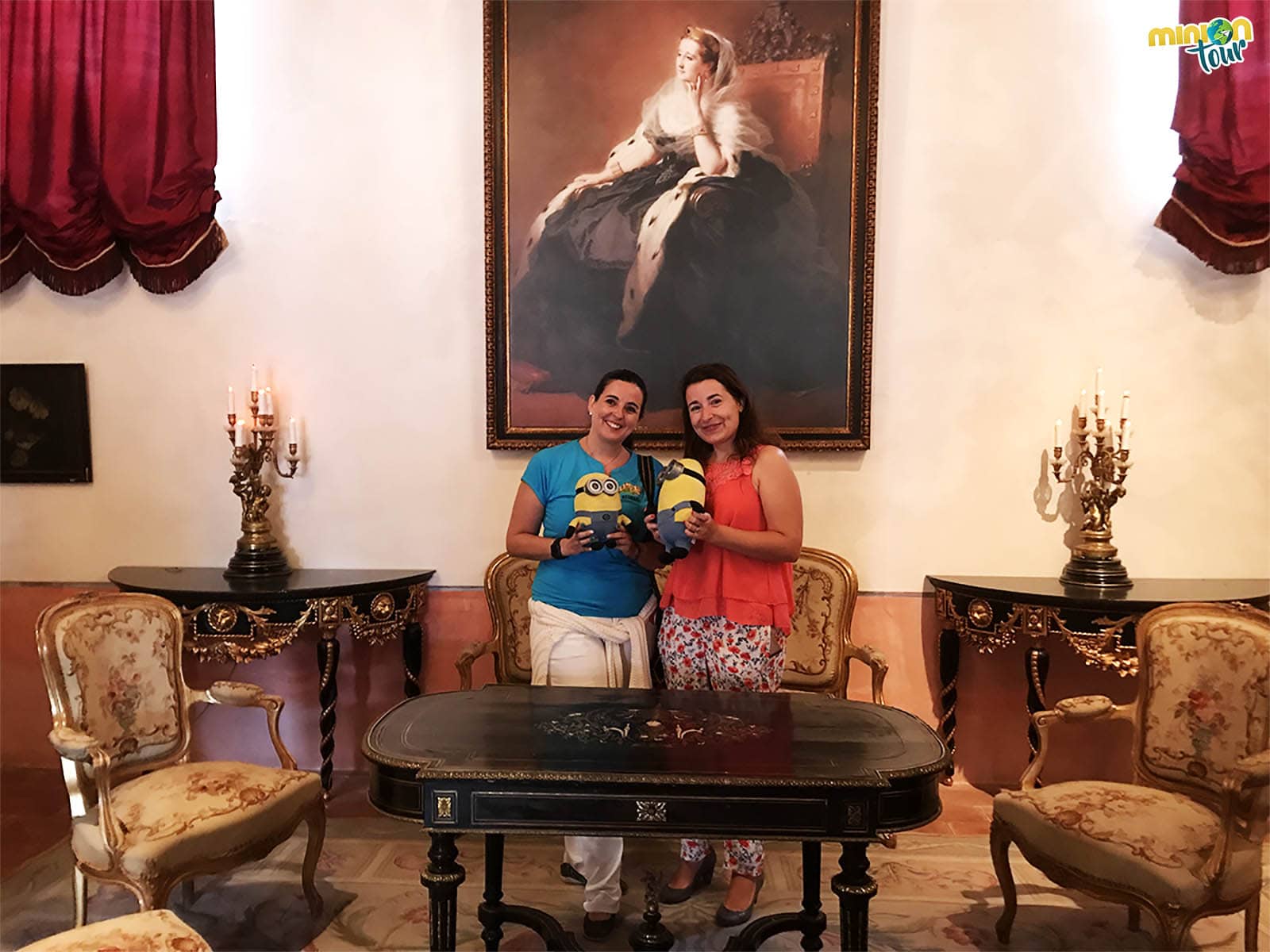 Con María José y Lourdes en el Castillo de Belmonte