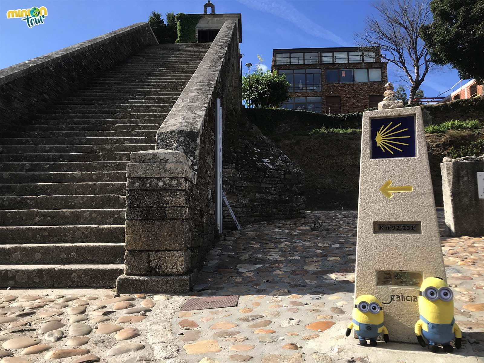 Escalinata de la Capillas de las Nieves, una de los lugares que tienes que ver en Portomarín