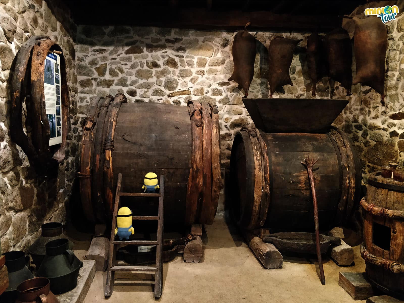 Recreación de bodega en el Ecomuseo y Pazo de Arxeriz