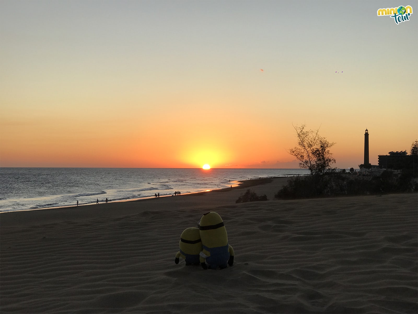 Puesta de sol desde las dunas de Maspalomas