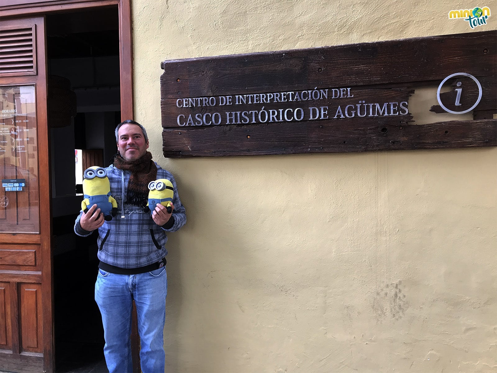 Con José Alberto en la Oficina de Turismo de Agüimes