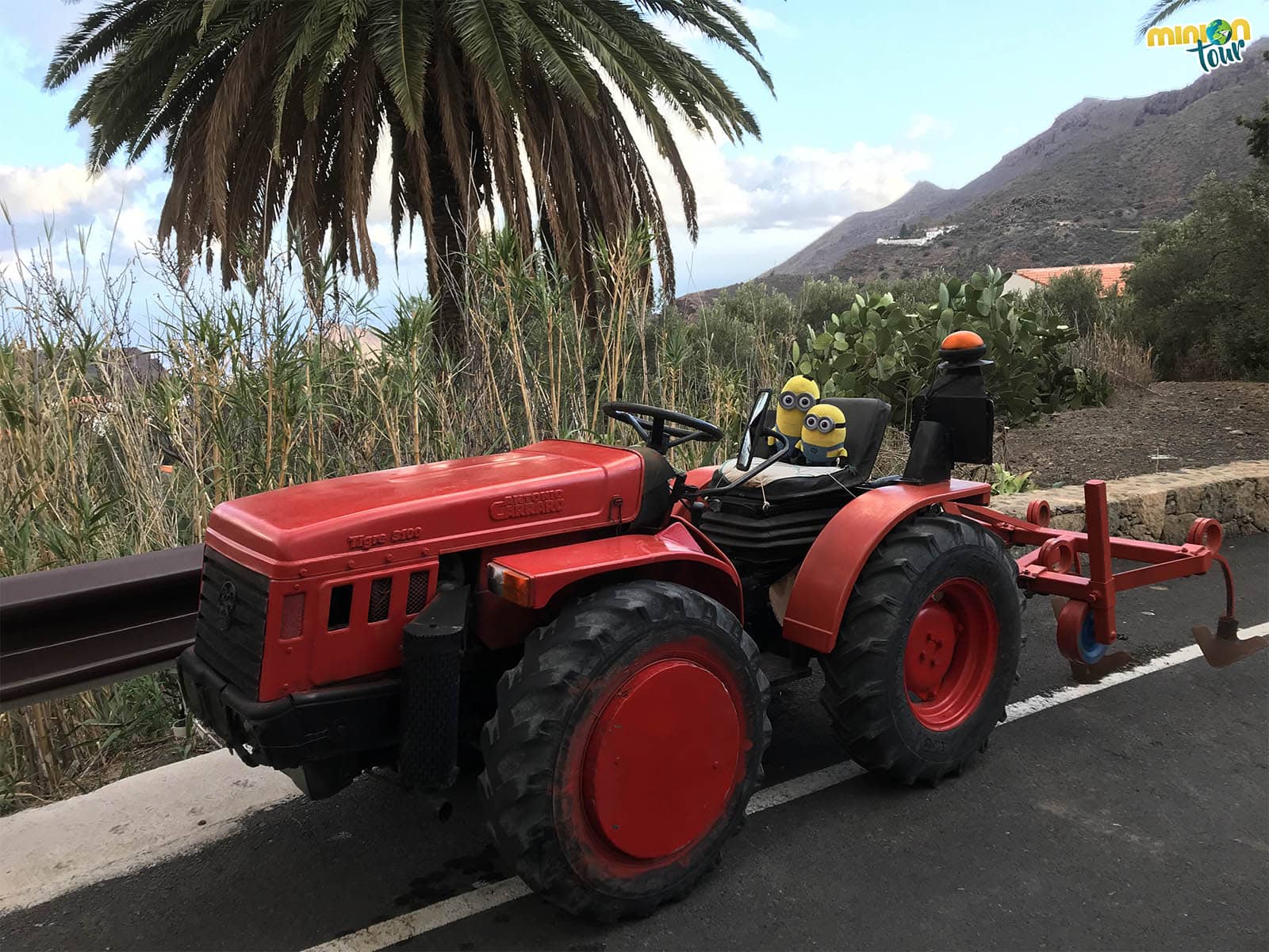 Subidos a un tractor en Temisas