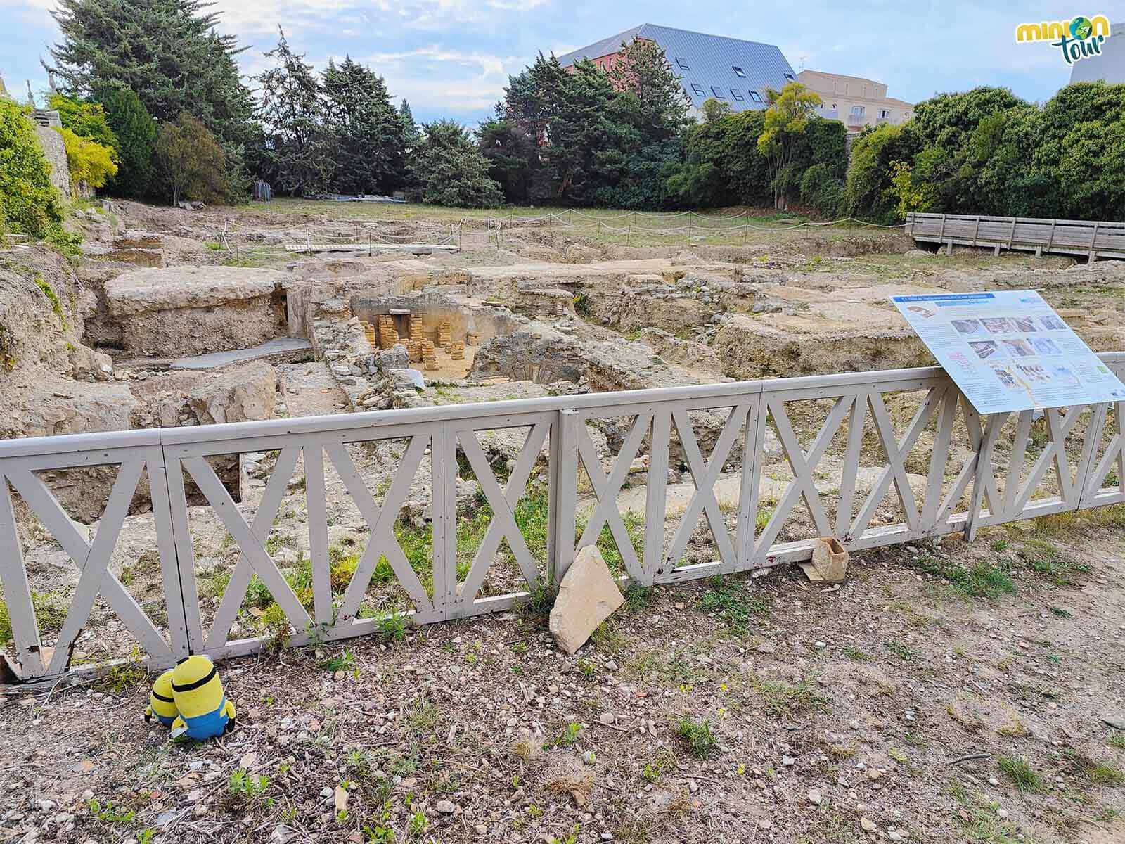 En el yacimiento arqueológico del Clos de la Lombarde hay unas termas romanas