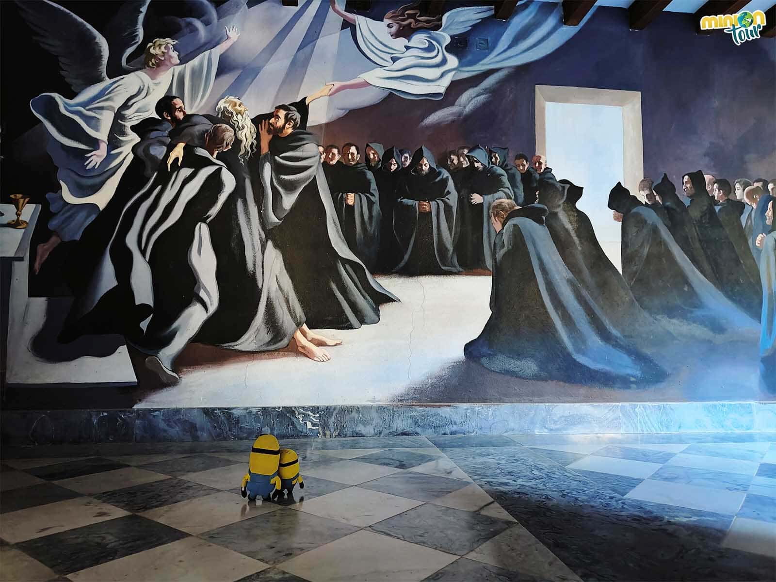 Esta pintura nos cuenta la muerte de San Benito
