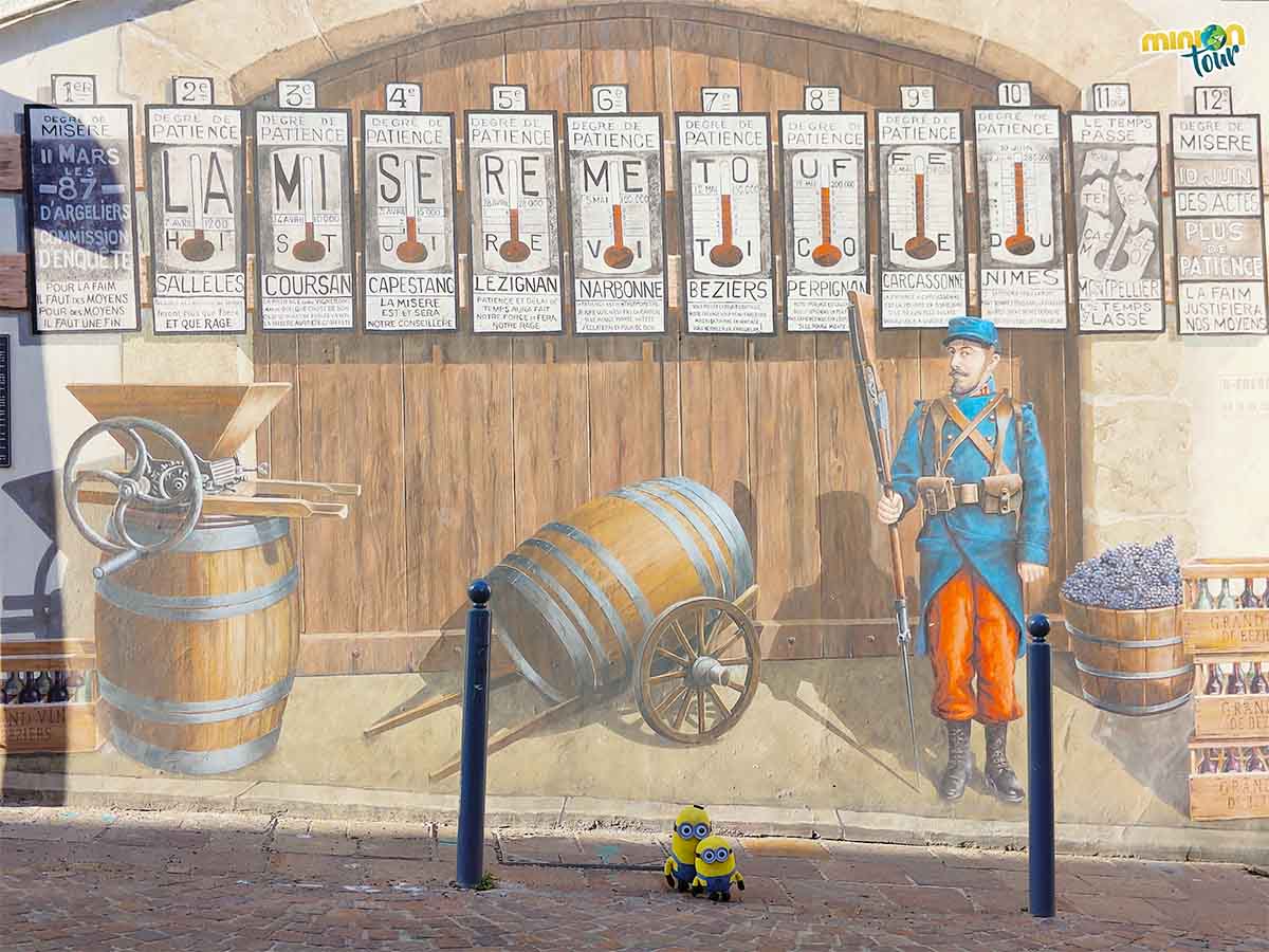 Este trampantojo cuenta una parte muy importante de la historia de Béziers